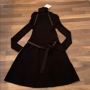 Red Valentino Dropwaist Dress Button Detailing
